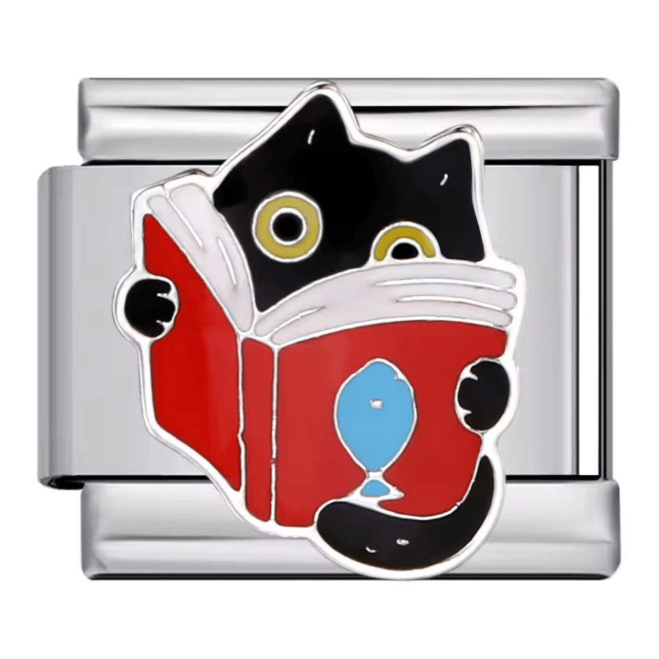 Cat Reading Book