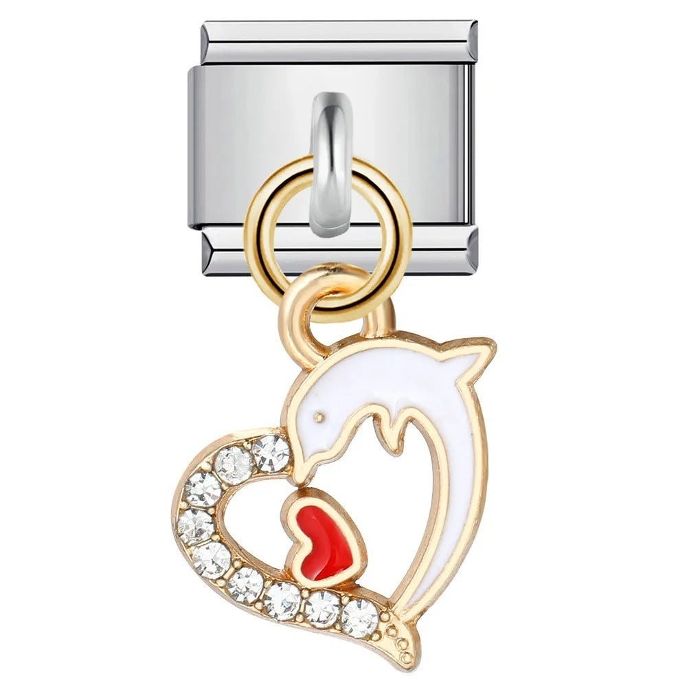 Dangling Dolphin Heart