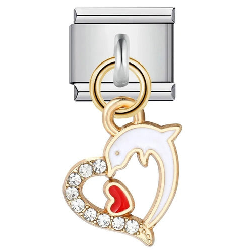 Dangling Dolphin Heart