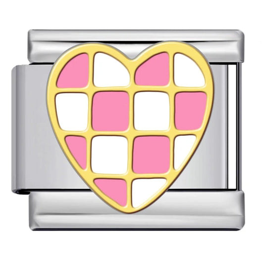 Pink Checkered Heart